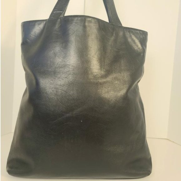 CHANEL Timeless Bag Lambskin Cc Black Cowhide Leather Tote - Picture 5 of 14